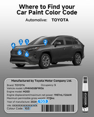 EVOOOR 1G3 color-matched touch-up on Toyota surfaces with seamless finish