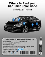 EVOOOR cap shows color code for exact Nissan match.