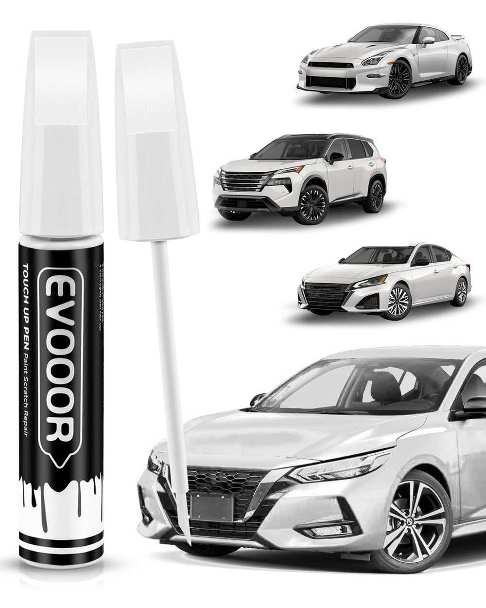 EVOOOR Nissan touch-up pen cap ensures color control for quick fixes.