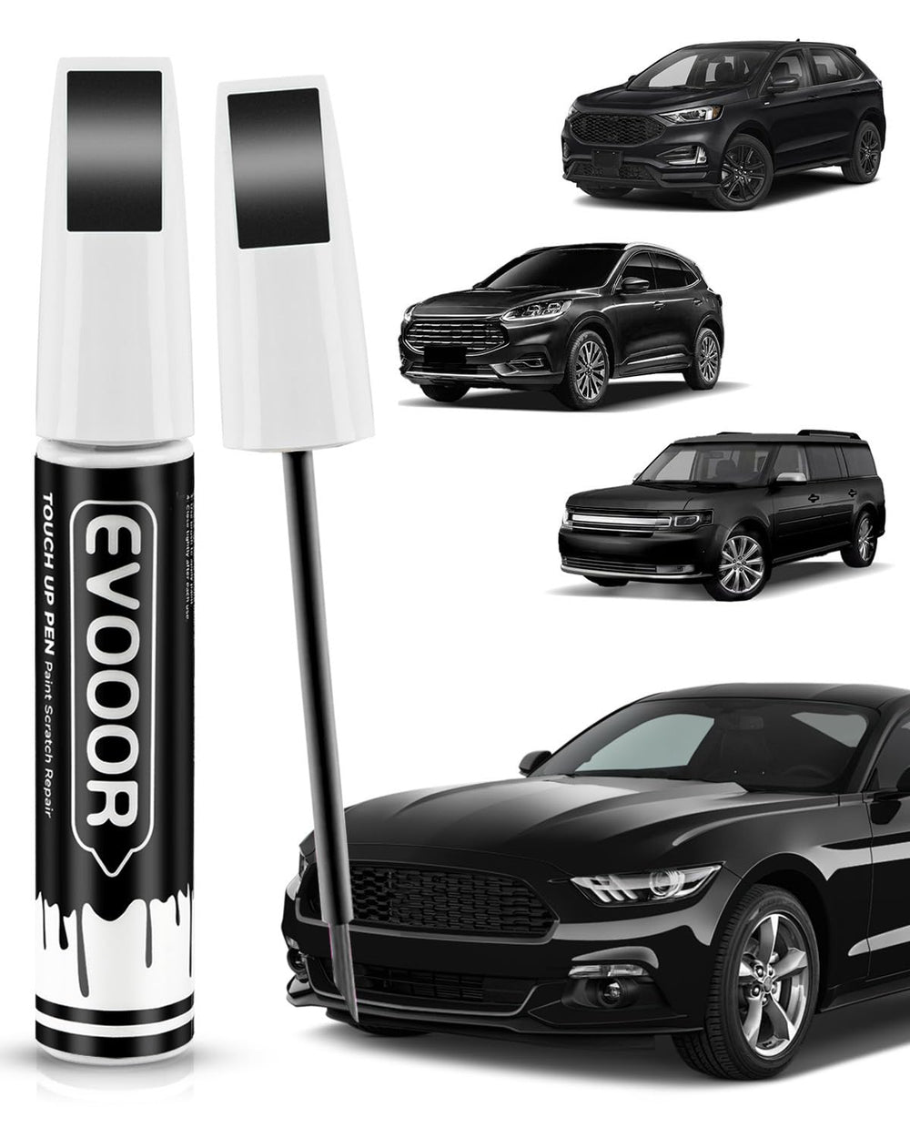 EVOOOR UH Tuxedo Black Ford paint pen cap demonstrates precise color match