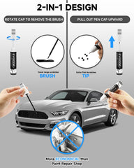 EVOOOR UX Ingot Silver touch up pen fixing scratches with seamless metallic blend