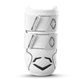 EvoShield Pro-SRZ 2.0 elbow guard, front view, secure double-strap fit.