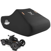 EVRBUL 3-Wheel Cover in heavy-duty 420D fabric protects Can-Am Ryker outdoors