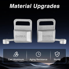EVRBUL aluminum arm rest clip on passenger side, enhanced longevity