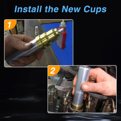 EVRBUL injector sleeve tool shown in a professional workshop environment