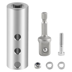 EVRBUL trailer jack drill adapter front view shows robust stainless steel construction.
