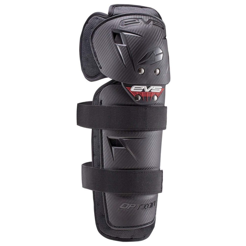 EVS Option Knee Guard full shin coverage shields against debris on rugged rides