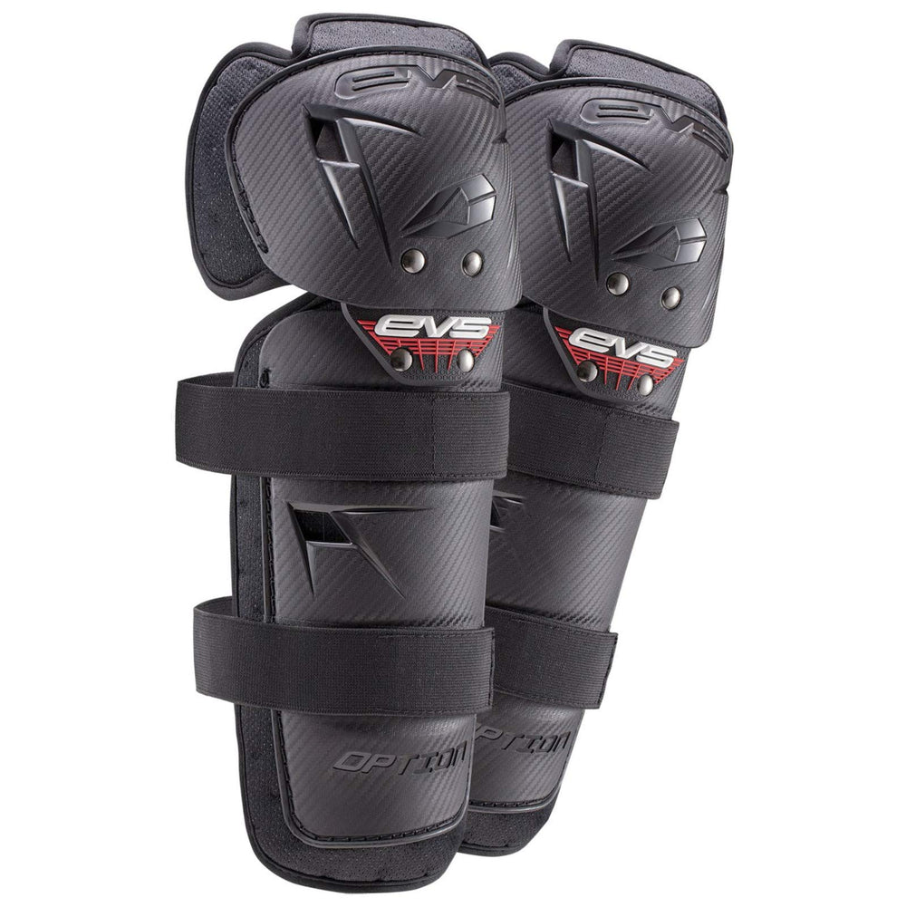 EVS Option Knee Guard hard shell protects knees on rough trails