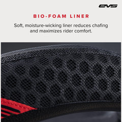 EVS R2 neck support durable nylon shell withstands rugged riding conditions.