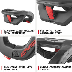 EVS R4 on-rider view shows compact profile for unrestricted movement