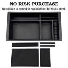 EVTIME storage tray helps keep essentials organized on long trips.