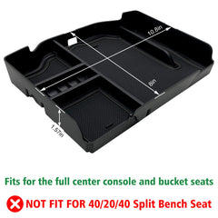 EVTIME matte-finish ABS tray delivers durable, water-resistant organization in the cabin.