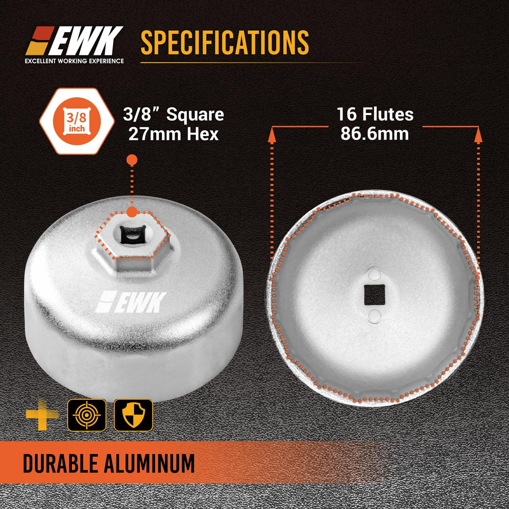 EWK aluminum body delivers durable performance during oil changes