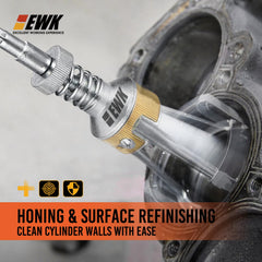 EWK cylinder hone tool 3-stone set delivers smooth, even hatch patterns.