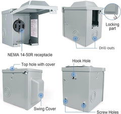EXCELFU lockable RV power box door for tamper protection