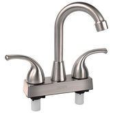 EXCELFU RV bathroom faucet with 6-inch arch spout for extra sink space.