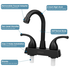 EXCELFU RV faucet ABS plastic spout keeps weight manageable
