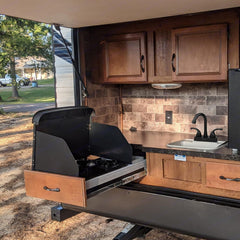 EXCELFU RV faucet compact design fits tight camper counters