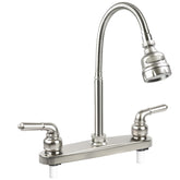 EXCELFU RV Kitchen Faucet with 360° sprayer enables precise sink targeting