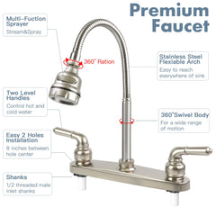 EXCELFU 8-inch inlet spacing fits standard RV sinks