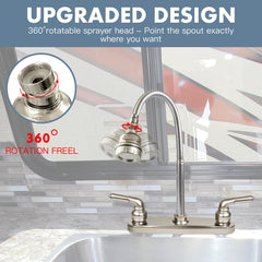 EXCELFU brushed nickel finish suits compact RV kitchens