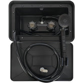 EXCELFU RV exterior shower box with durable ABS housing for outdoor use.
