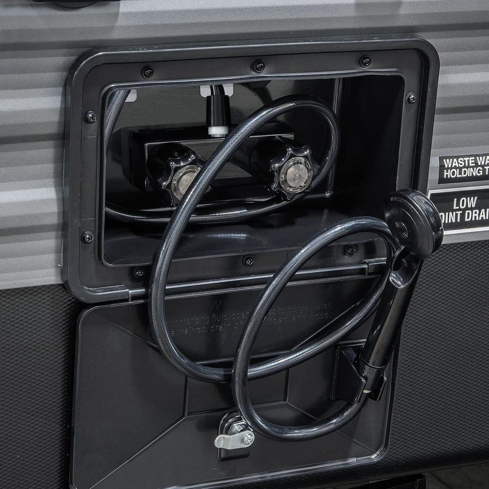 EXCELFU indoor-outdoor compatibility supports versatile RV shower setups