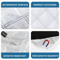 EXCELFU RV windshield cover anti-theft magnet corners protect while doors are locked.