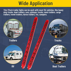 EXERAUO light bar compatible with boat, truck, and RV trailer setups.