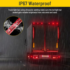 EXERAUO trailer light bar mounted horizontally or vertically for flexible installation.