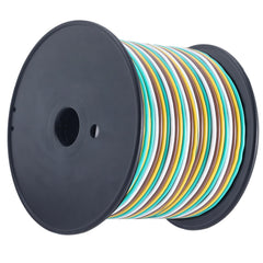EXERAUO trailer wiring harness 100ft kit laid out for easy identification and installation.