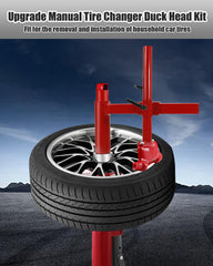 EXODIOS duck head in use shows quick tire fitting and removal efficiency.