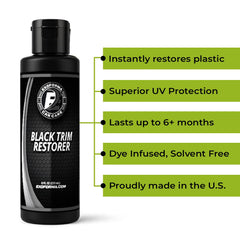 ExoForma Black Trim Restorer spray-application allows even distribution for long-lasting protection