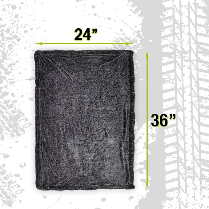 ExoForma Mega car drying towel edgeless design protects paint while delivering smooth finish.