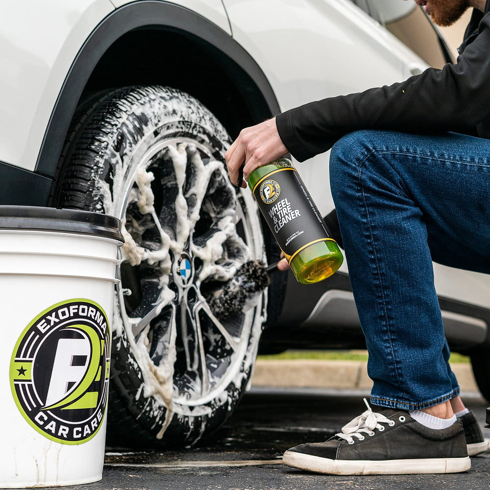 Tire dressing prep scene with ExoForma for proper prep
