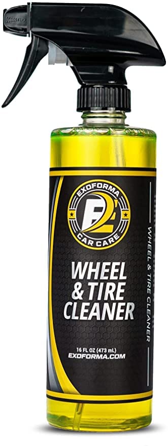ExoForma Wheel and Tire Cleaner bottle ready to clean dirty wheels