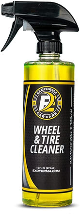 ExoForma Wheel and Tire Cleaner bottle ready to clean dirty wheels