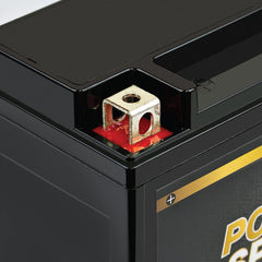 ExpertPower YTX12-BS AGM battery factory-activated label indicating ready-to-use performance.