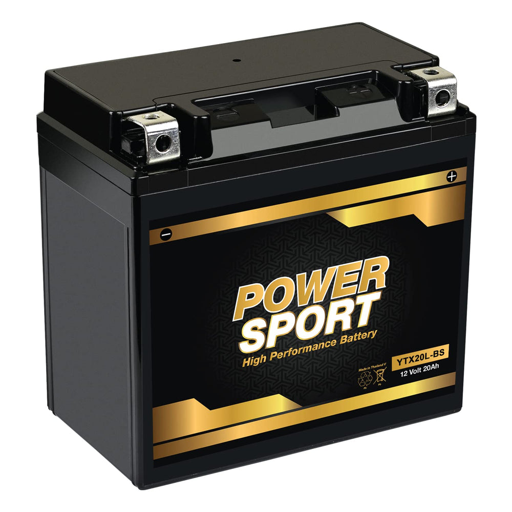 ExpertPower YTX20L-BS front view battery ready for installation and quick starts