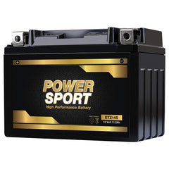 ExpertPower YTZ14S/YTZ12S battery close-up, showing versatile fitment design.