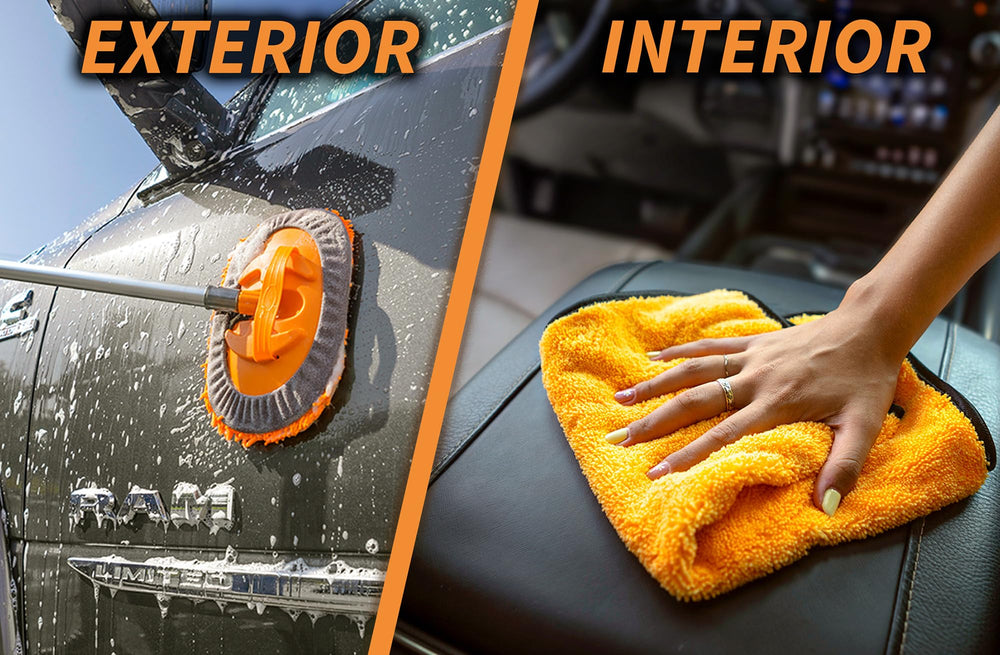 EXTEND-A-REACH microfiber towels pack for interior and exterior use.