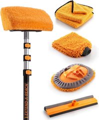 EXTEND-A-REACH wash kit extended pole setup for hard to reach surfaces.