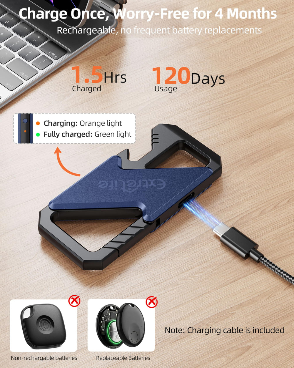 ExtreLife versatile keychain fits keys, bags, luggage, and more