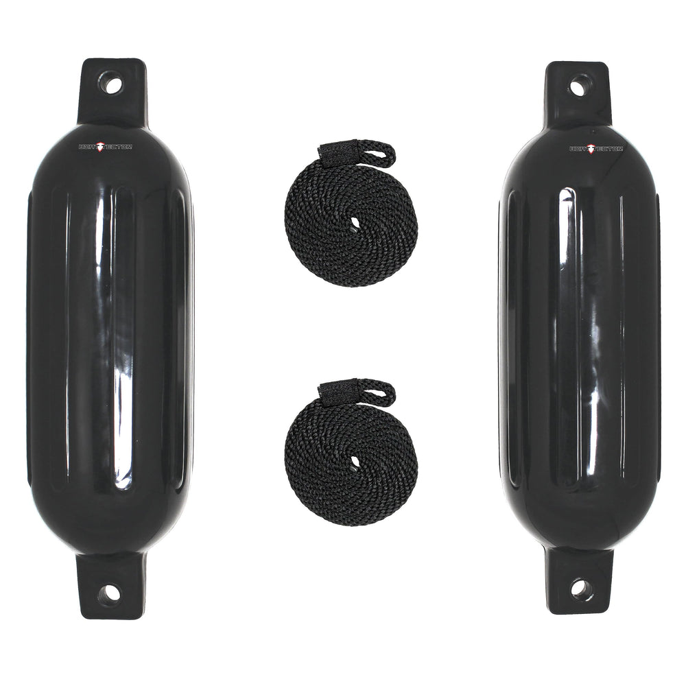 Extreme Max BoatTector fender value 2-pack protects boats during docking with durable 6.5 x 22 inch design.