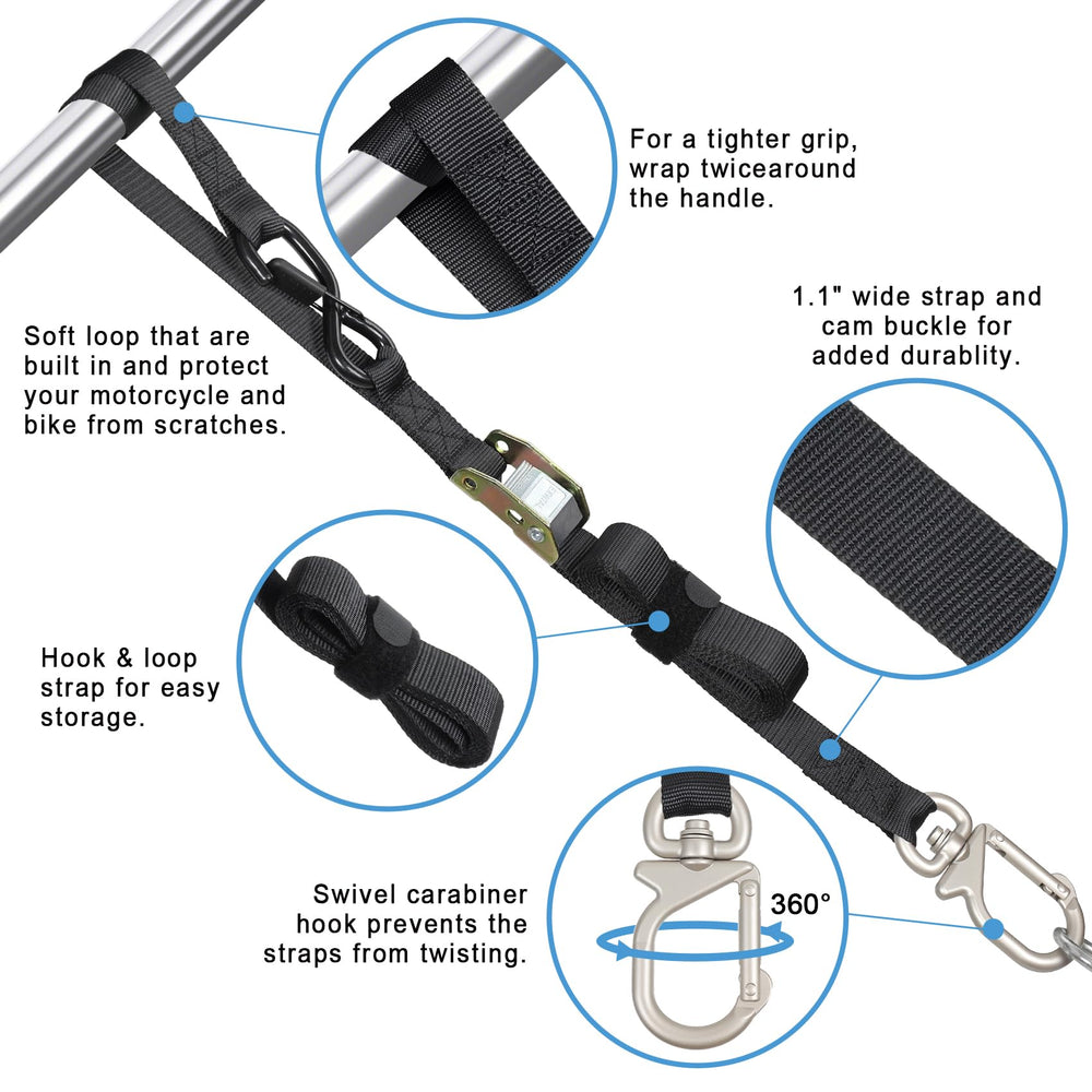 EXVITAL zinc alloy cam buckle provides strong grip and easy tightening.
