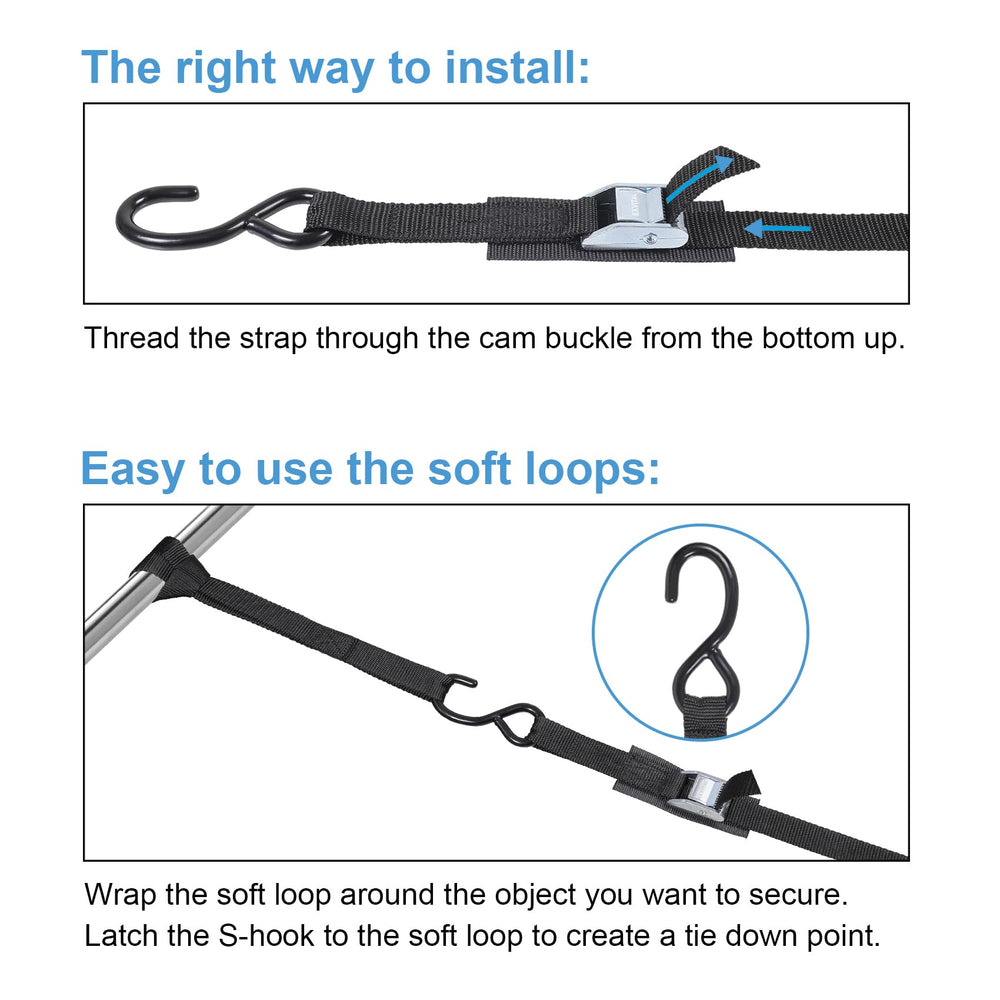 EXVITAL strap securing a kayak to a rack for safe travel