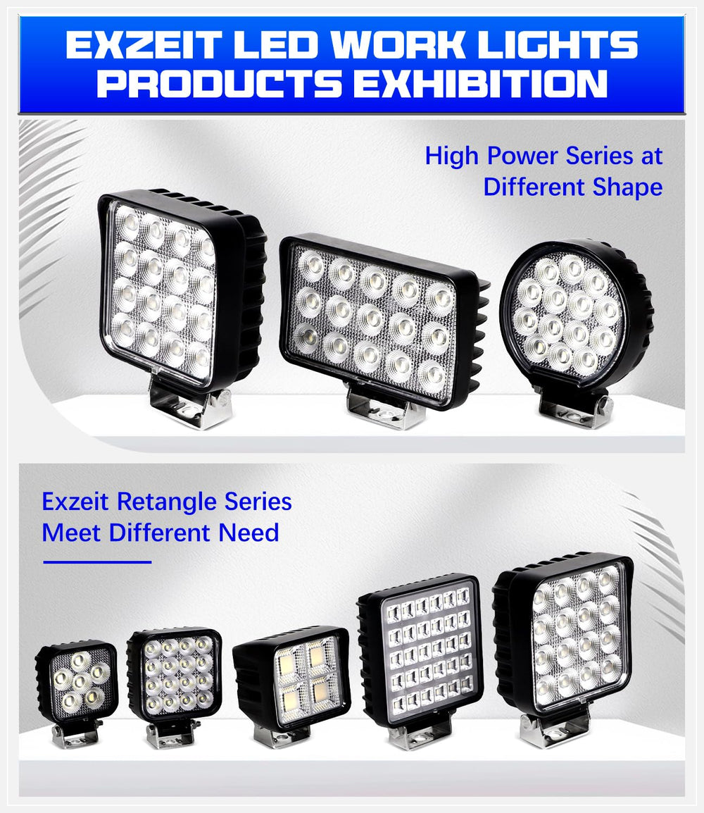 EXZEIT waterproof and dustproof design for reliable outdoor use.