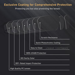 EYEGLAD REV Z87+ TR90 frame for lightweight durability