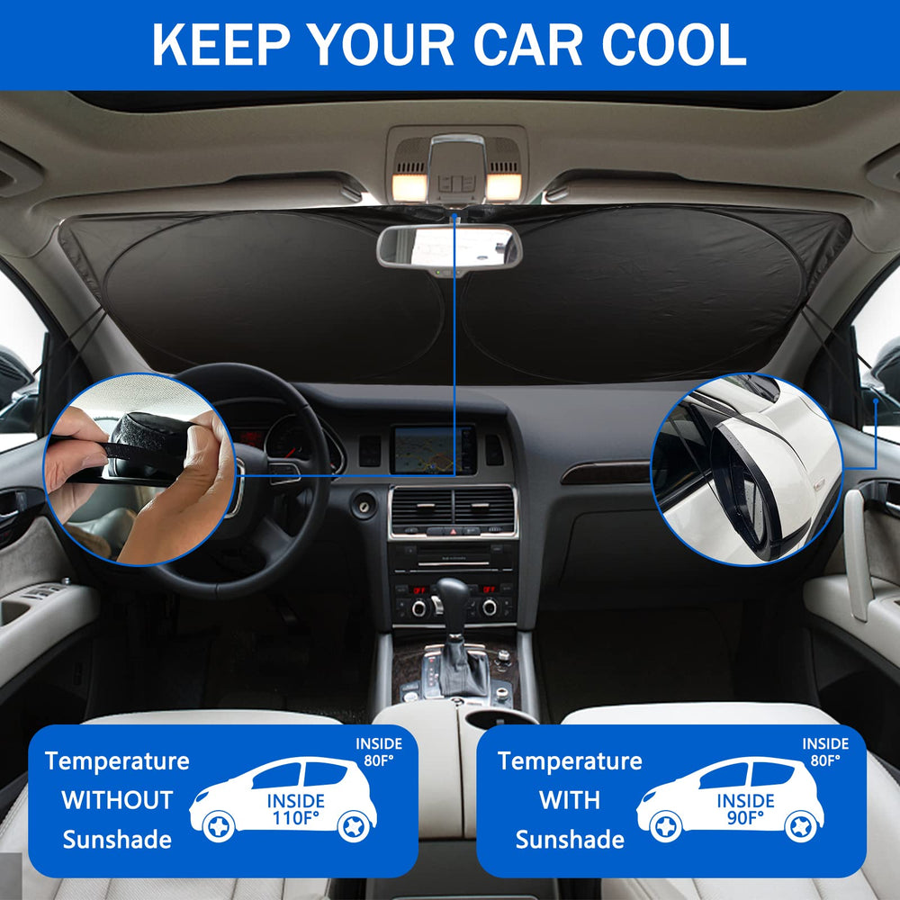 eygeufg Car Eyes Sun Shade accordion-foldable design for easy storage