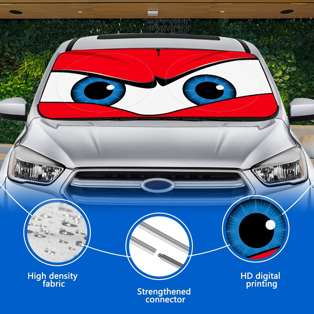 eygeufg Car Eyes Sun Shade Velcro middle to rearview mirror for secure fit